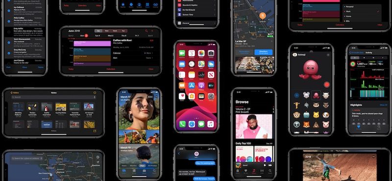 dark mode ios 13 collage