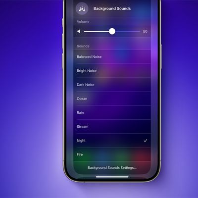 iOS 18 Control Center Background Sounds